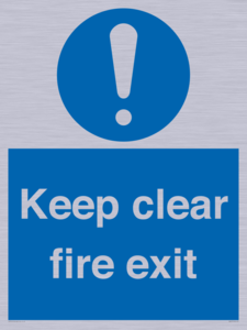 Keep Clear Fire Exit